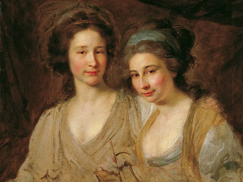 1751-Giovanni Battista Lampi - Le contesse Caroline e Zoë Thomatis - Galleria austriaca Belvedere, Vienna